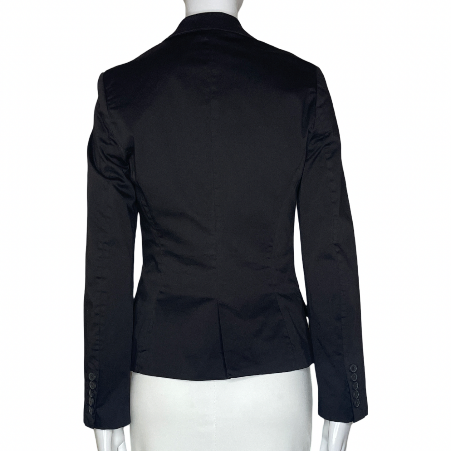 Blazer Zara Bolsillos Botón Negro-Talla S