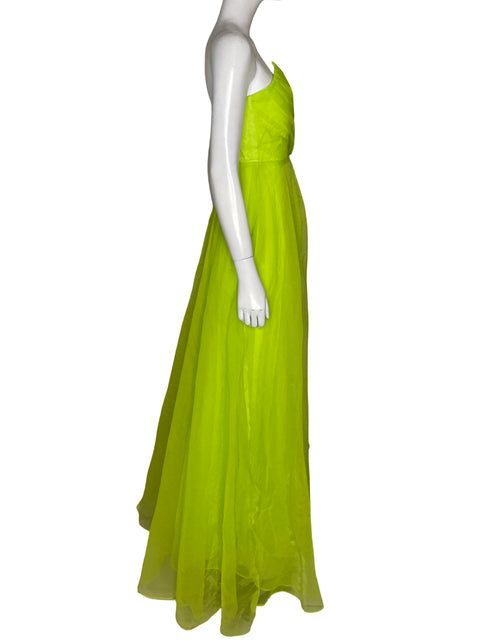 Vestido Luxxel Tul Corte V Verde - Talla S