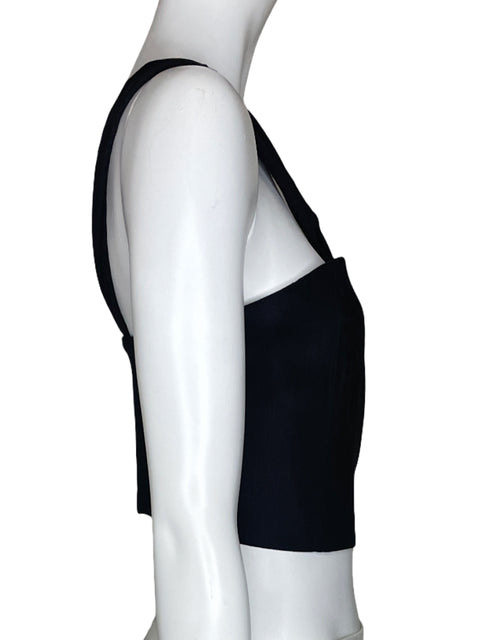 Top Milly One Shoulder Drapeado Negro-Talla S