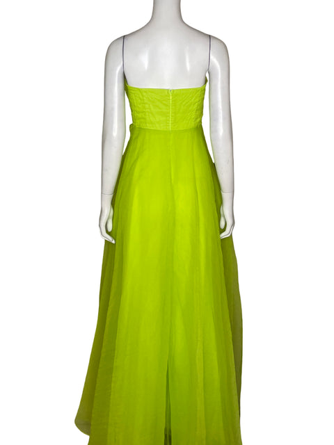 Vestido Luxxel Tul Corte V Verde - Talla S