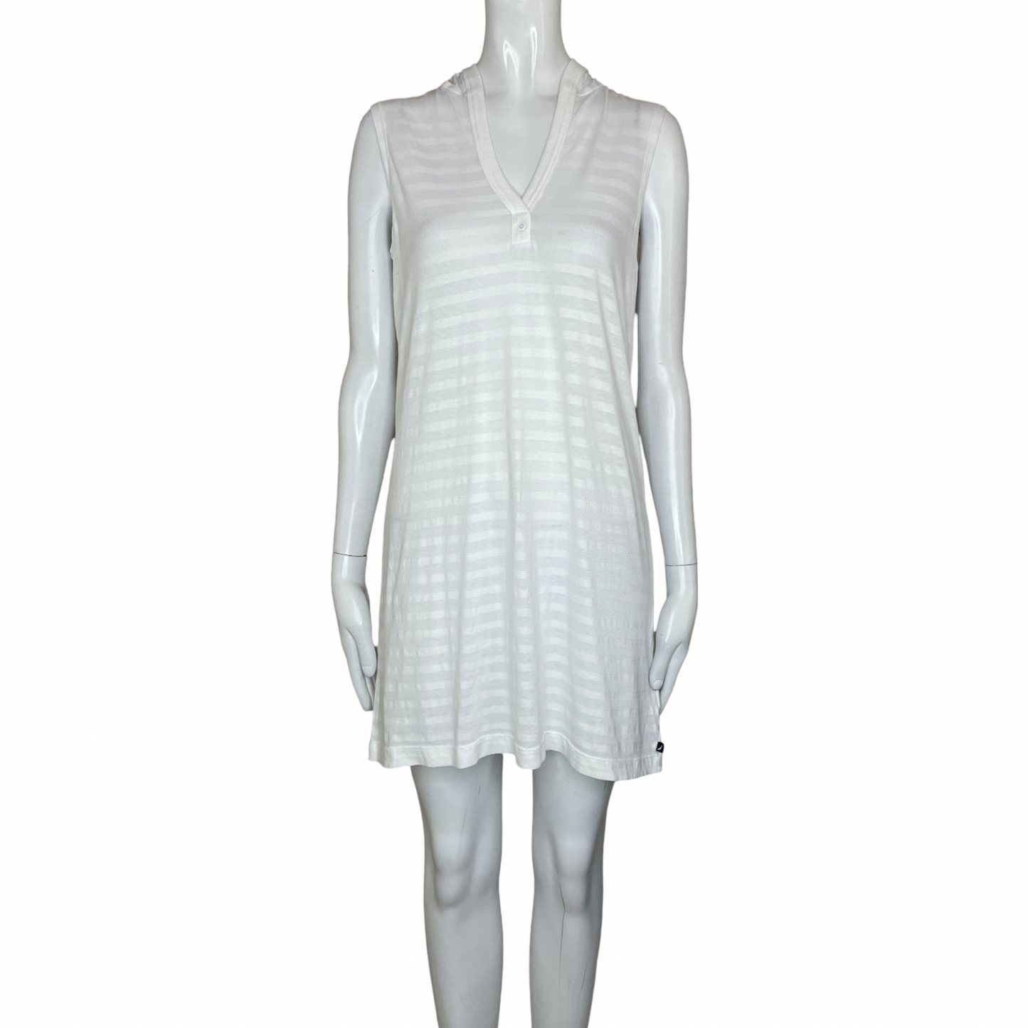 Vestido NAUTICA Rayas Con Capucha Blanco-Talla S