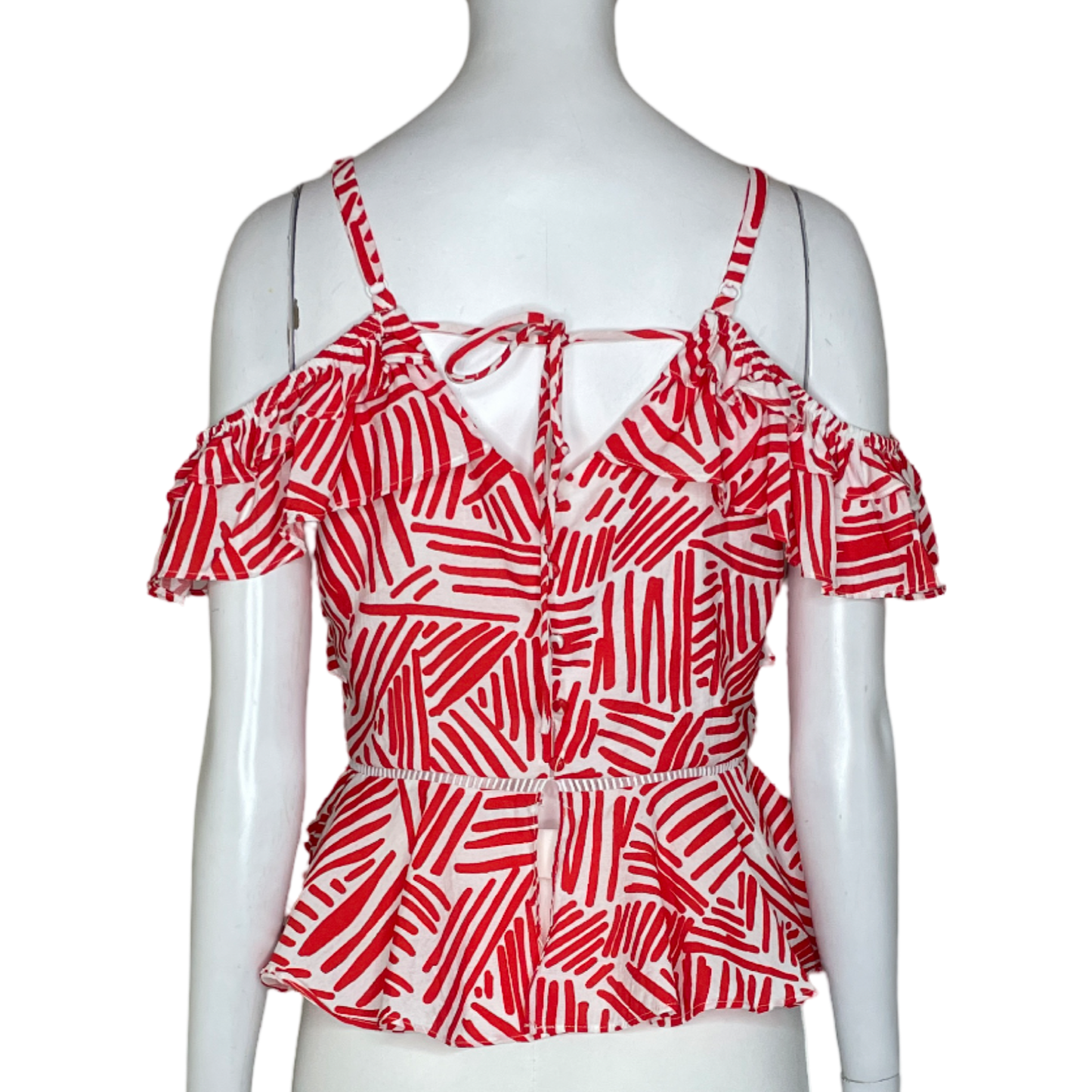 Blusa LULUMARI Estampado Flecos Rojo-Talla S