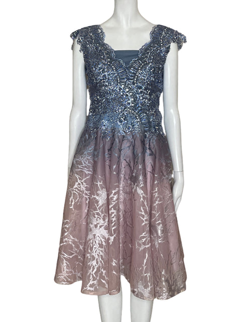 Vestido Tesoro TPS Mini Degradado Azul-Talla S