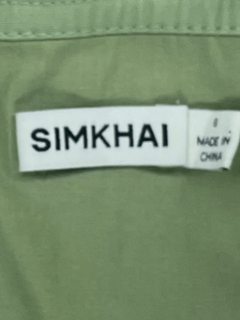 Top Simkhai Cremallera Cinturon Verde-Talla 8