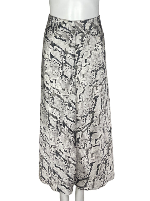 Falda Ann Taylor Animal Print Gris- Talla S