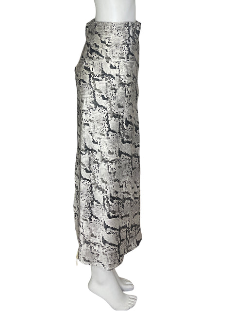 Falda Ann Taylor Animal Print Gris- Talla S