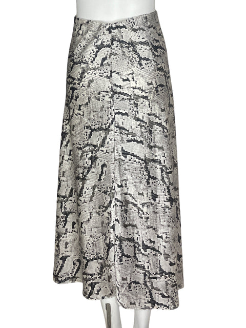 Falda Ann Taylor Animal Print Gris- Talla S