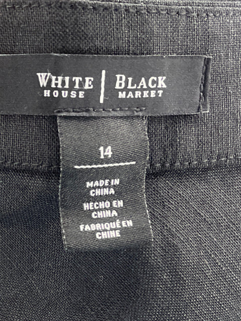 Falda White House Black Market Asimetrica Negro- Talla 14