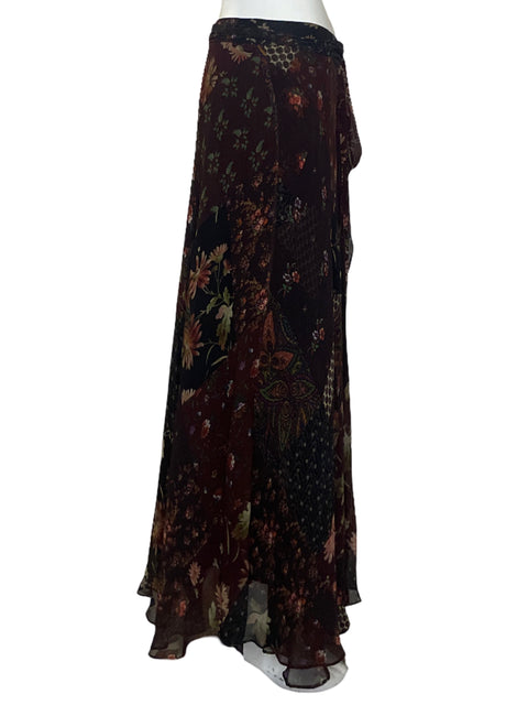 Falda Polo Ralph Lauren Floral Marron-Talla 6
