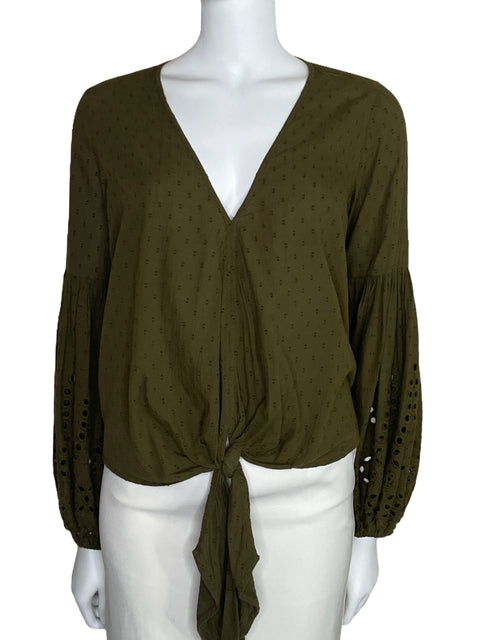 Blusa Lovestitch Troquelada Verde-Talla S