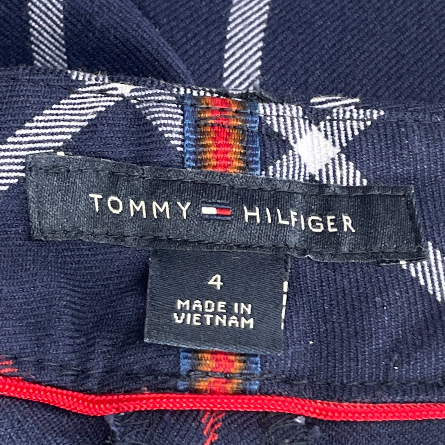 Pantalón Tommy Hilfiger Cuadros Azul-Talla 4