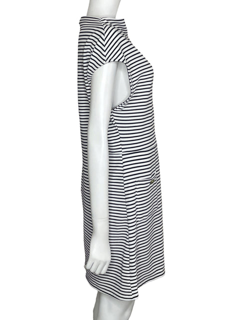 Vestido Zara Mini Rayas Sin Mangas Azul-Talla L