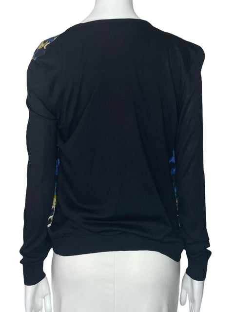 Set Versace Cardigan+Blusa Flores Negro-Talla 42