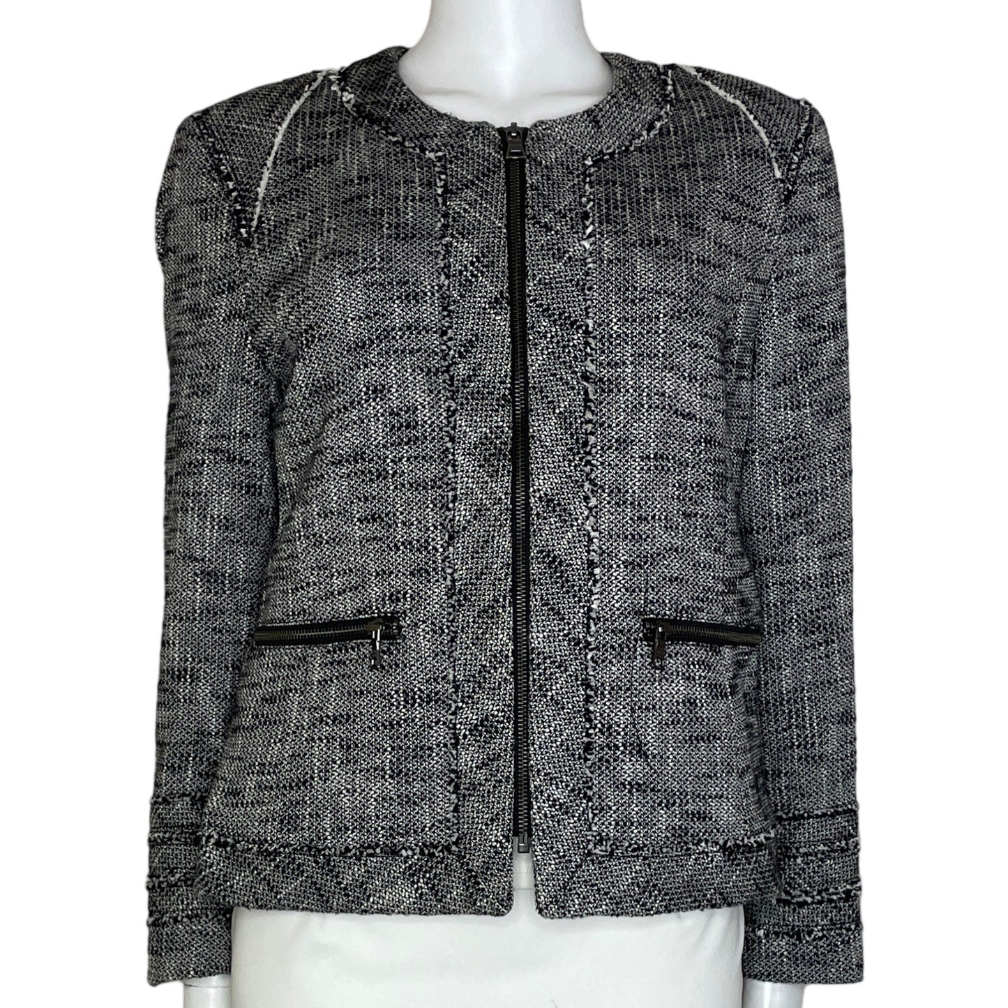 Chaqueta Banana Republic De Lana Bolsillos Gris-
Talla 12