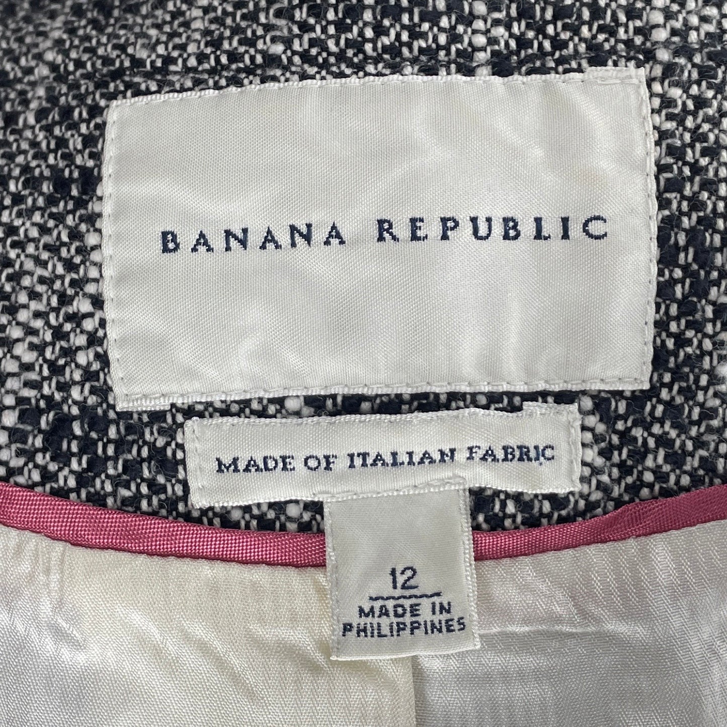 Chaqueta Banana Republic De Lana Bolsillos Gris-
Talla 12