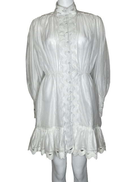 Vestido Buby.s Camisero Vuelos Blanco-Talla U