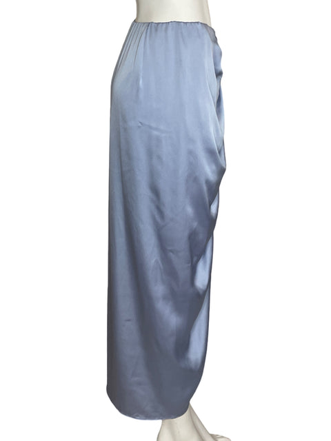 Falda Mustard Seed Midi Drapeada Azul-Talla L