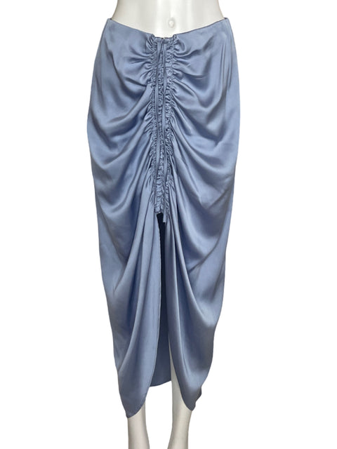 Falda Mustard Seed Midi Drapeada Azul-Talla L