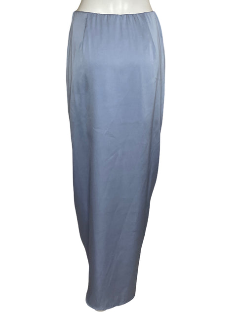 Falda Mustard Seed Midi Drapeada Azul-Talla L