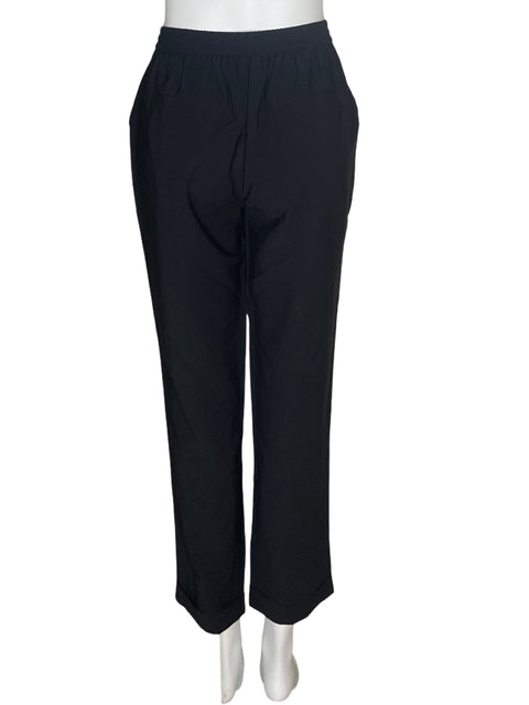 Pantalón Punto Blanco Recto Negro- Talla 10