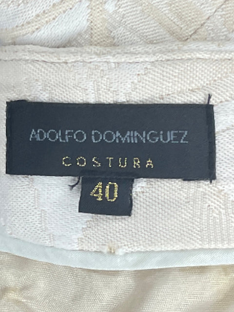 Falda Adolfo Dominguez Lentejuelas Beige-Talla 40