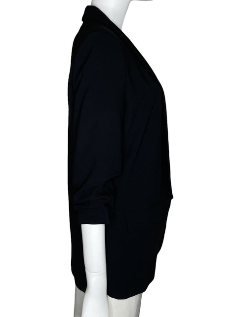 Blazer Zara Mangas Drapeadas Negro-Talla M