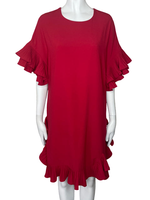 Vestido Gracia Plizado Rojo-Talla S