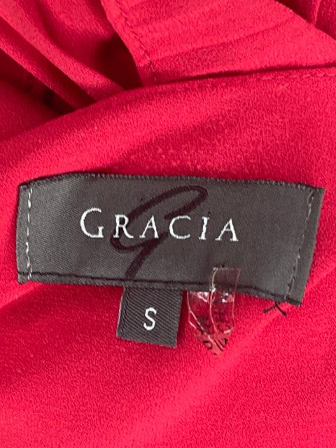 Vestido Gracia Plizado Rojo-Talla S