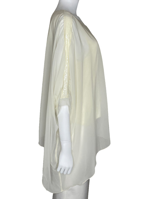 Blusa Azucar Fluida Asimétrica Blanco-Talla S