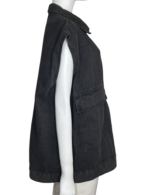 Chaleco Tesoro TPS Denim Bolsillos Gris-Talla L