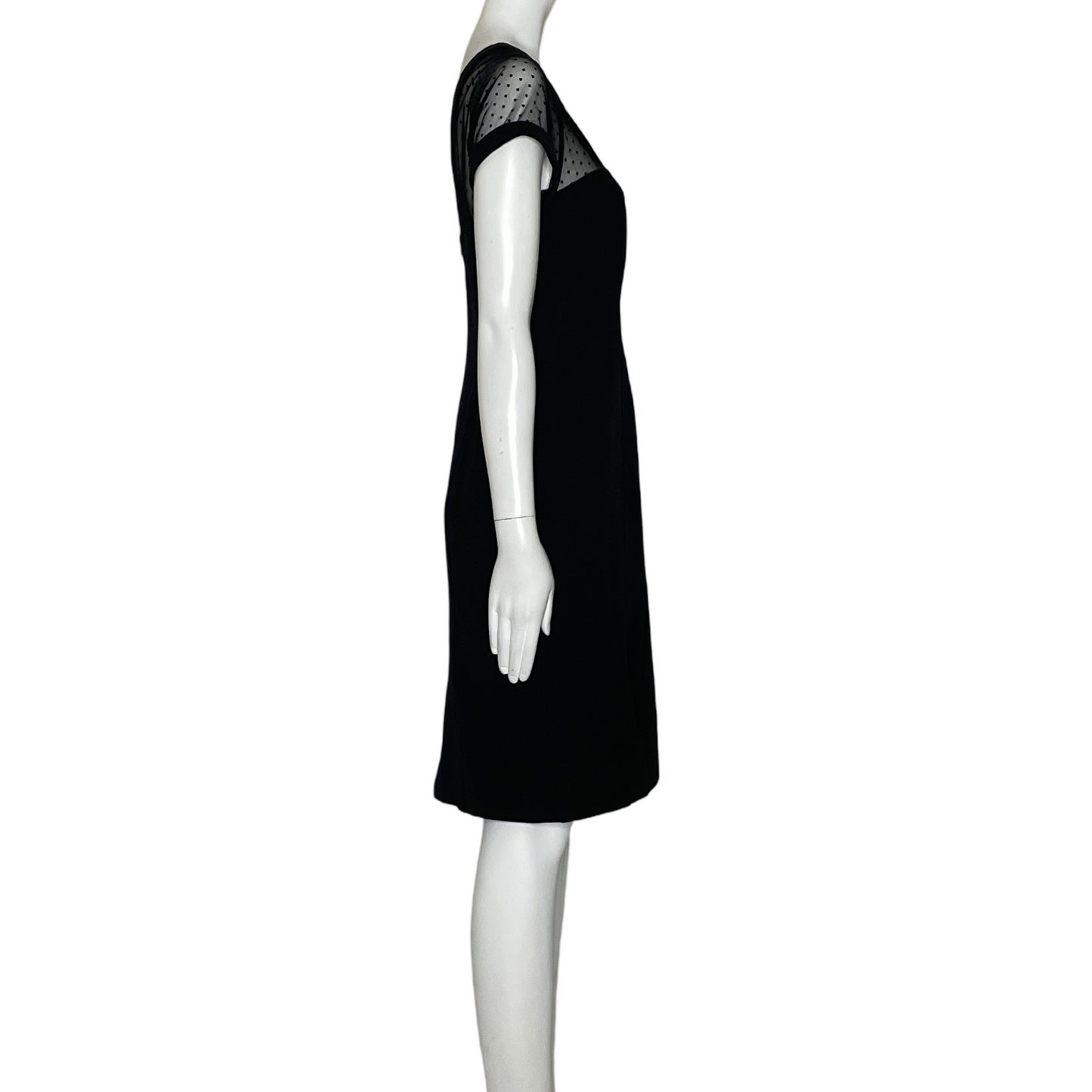 Vestido White House Black Market Transparencia 
Cuello Redondo Negro-Talla 4