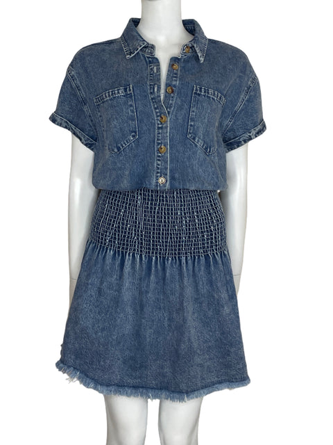 Vestido Bluivy Denim Camisero Azul-Talla M