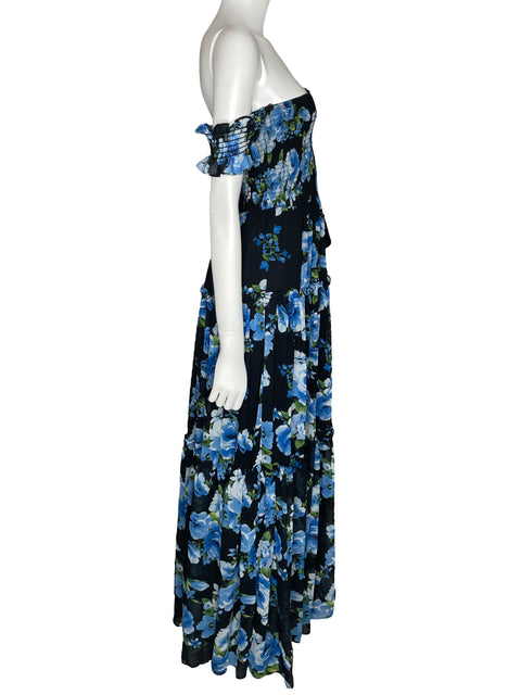 Vestido Ina Maxi Floral Negro-Talla L