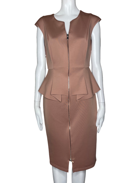 Vestido Enfocus Studio Vuelo Cremallera Rosado-Talla 4