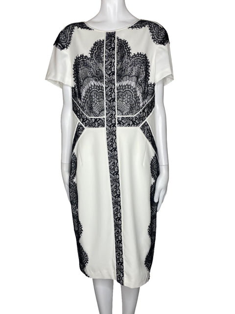 Vestido Karen Millen Encaje Blanco-Talla 12