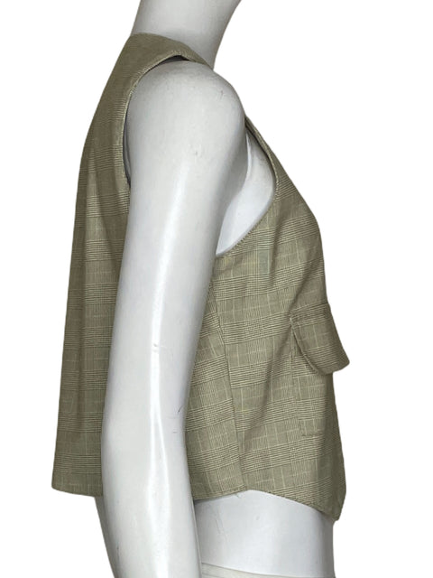 Chaleco Macondia Cuadros Marròn-Talla S