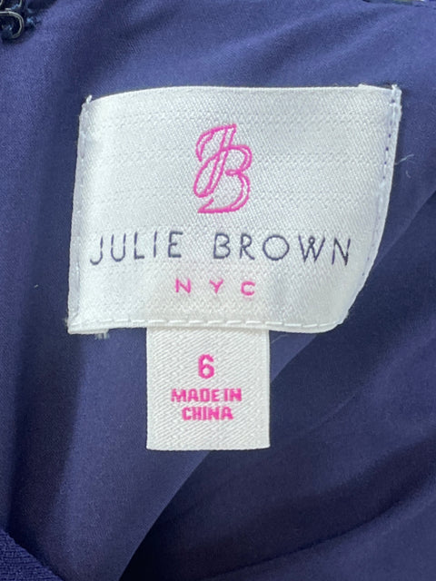 Vestido Julie Brown NYC Lunares Azul-Talla 6