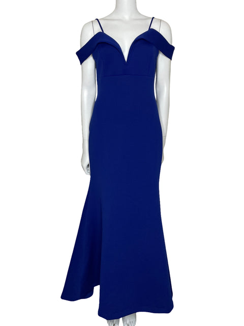 Vestido Va Va Voom Maxi Escotado Azul-Talla L