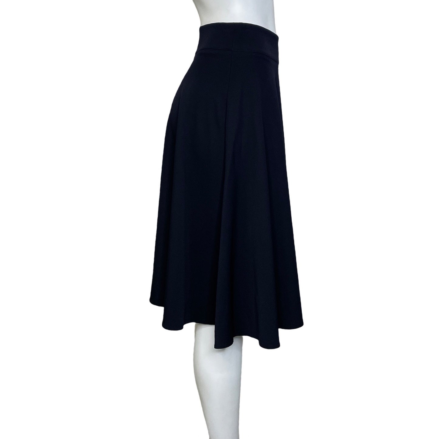 Falda M. Mix Acampanada Azul-Talla 36