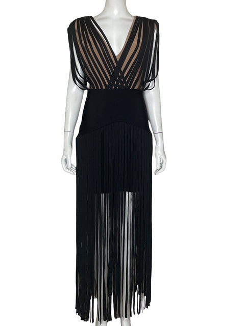 Vestido Elliatt Flecos Negro-Talla S