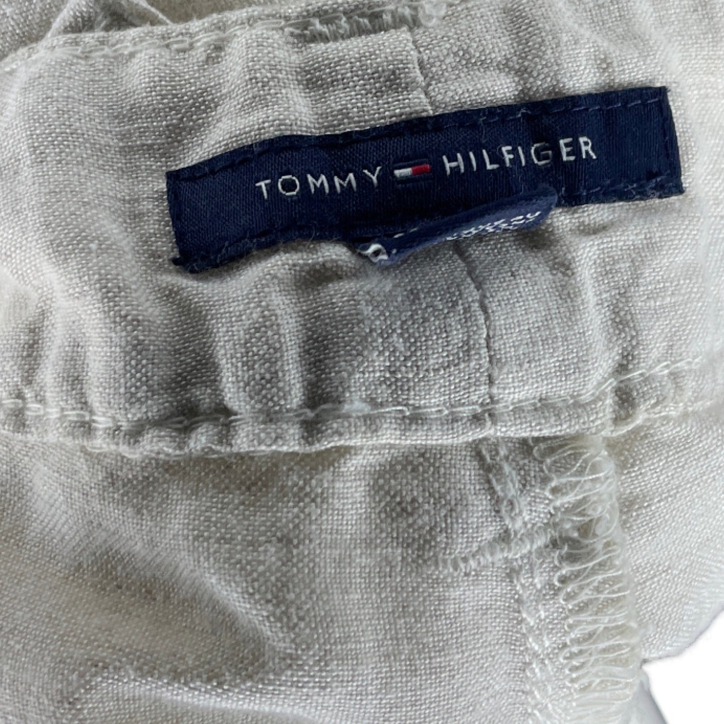 Pantalón Tommy Hilfiger Lino Beige - Talla 2