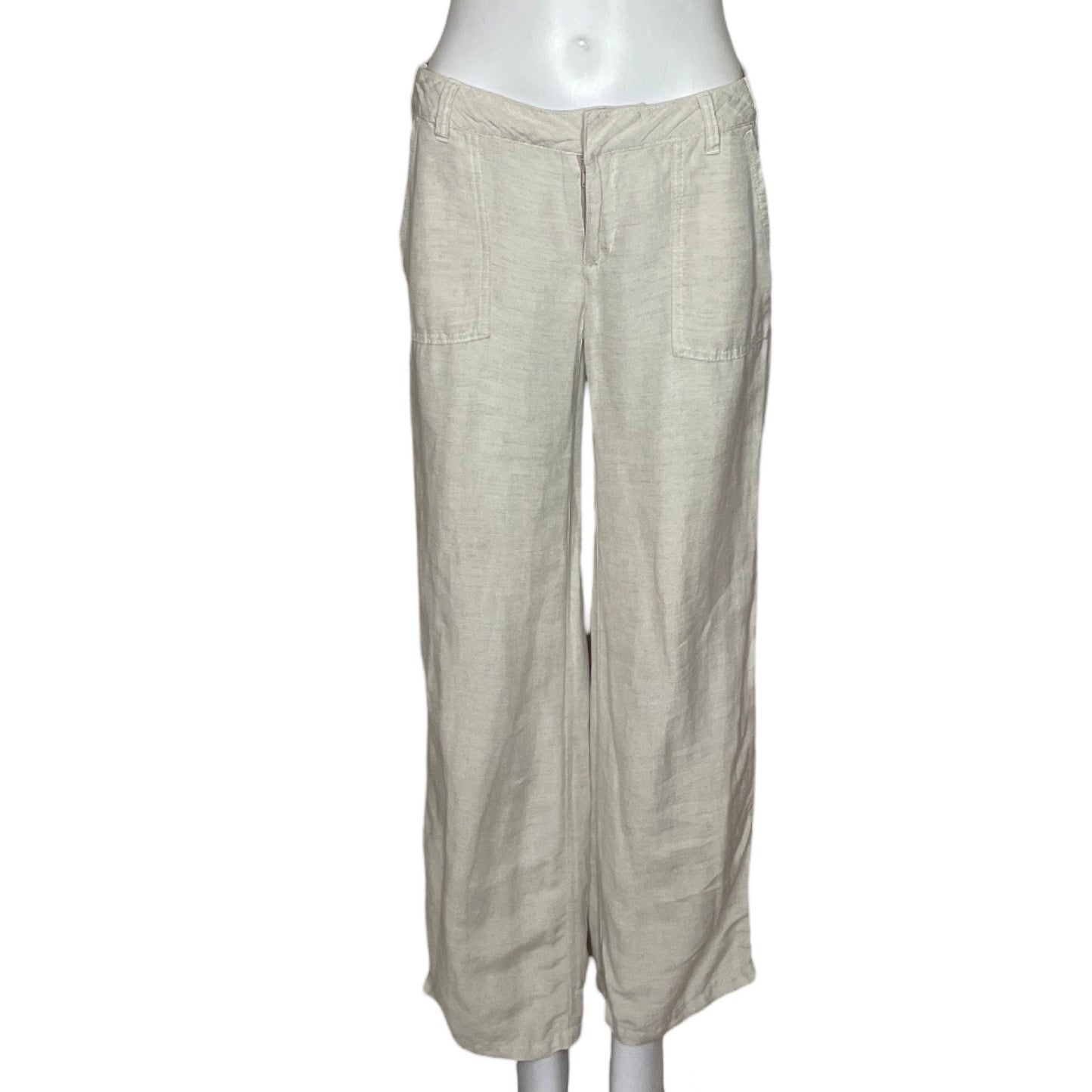 Pantalón Tommy Hilfiger Lino Beige - Talla 2