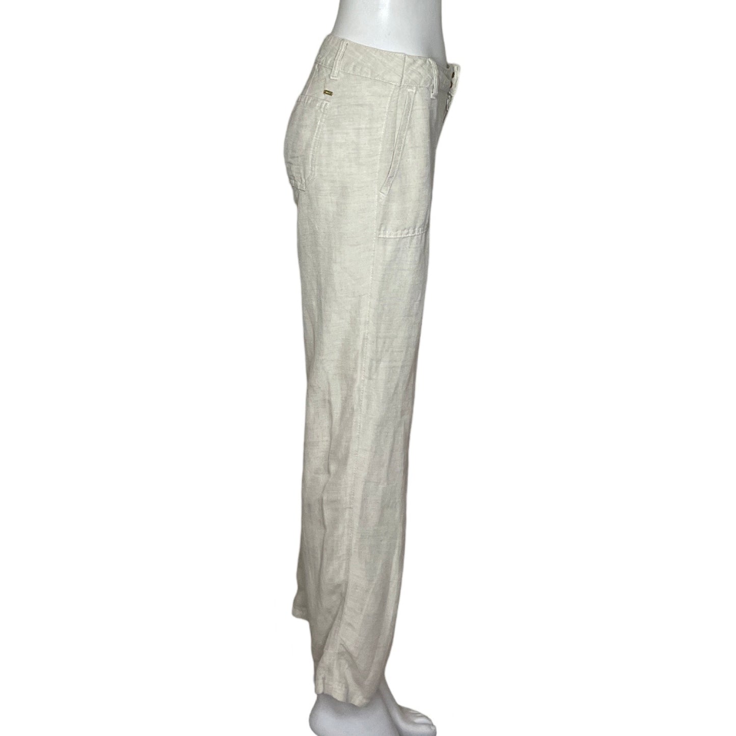 Pantalón Tommy Hilfiger Lino Beige - Talla 2