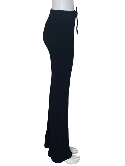 Pantalón MNG Tejido Wide Leg Negro- Talla XS