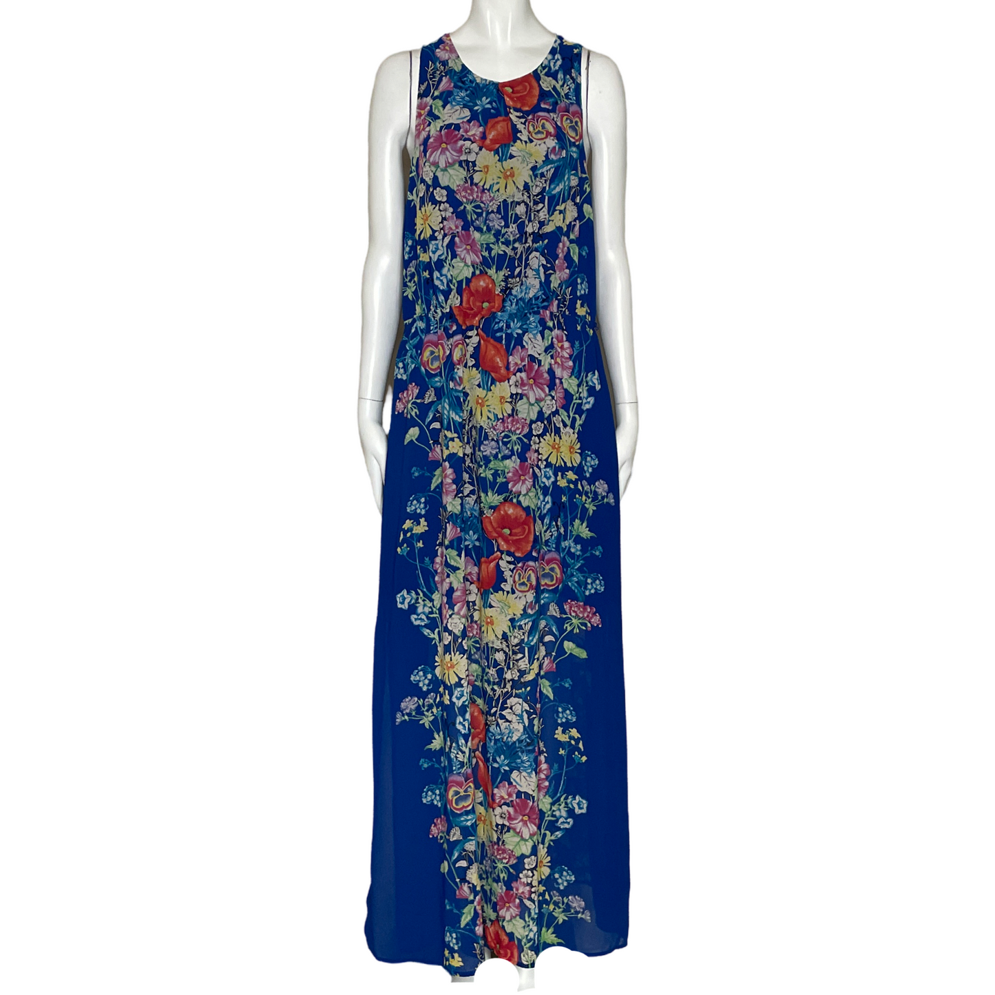 Vestido Oasis Maxi Floral Azul-Talla 10