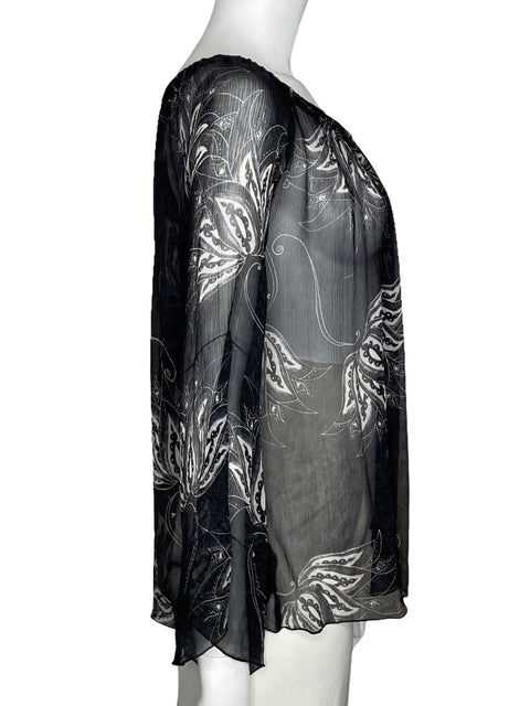 Blusa Cristina Ferrari Estampada Negro-Talla S