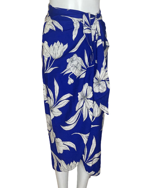 Falda MNG Cruzada Flores Azul- Talla XS