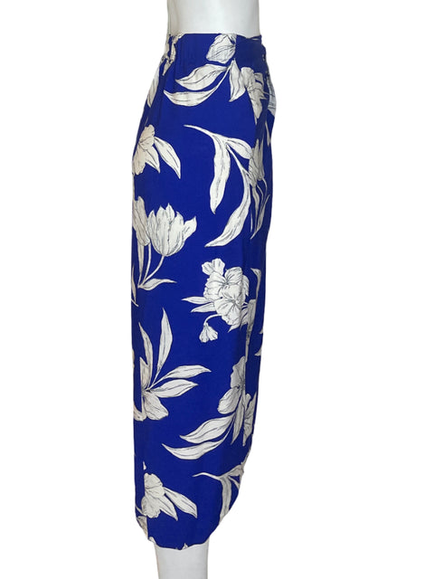 Falda MNG Cruzada Flores Azul- Talla XS