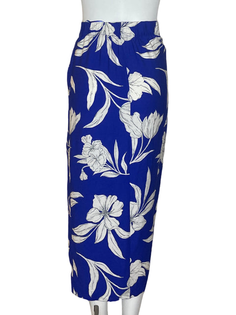 Falda MNG Cruzada Flores Azul- Talla XS
