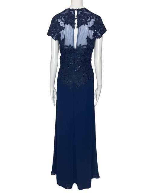 Vestido Tesoro TPS Lentejuelas Encaje Azul-Talla 14